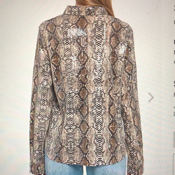 Endless Rose Python Print Sequin blouse - Picture 3 of 3